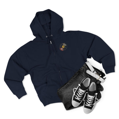 Warrior Spirit Samurai Bear Kanji Japanese Rising Sun Zip Hoodie