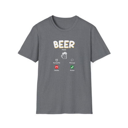 Beer Mobile Cell Phone Funny Unisex T-Shirt