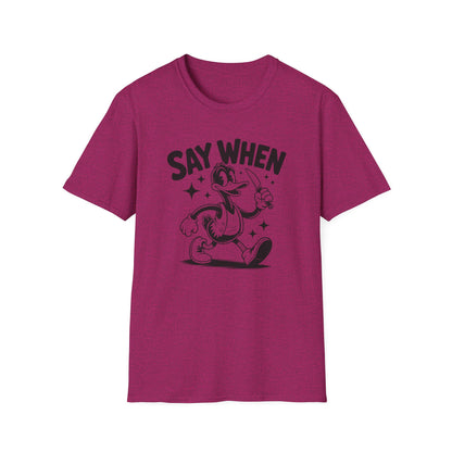 Beaky Slice Say When T-Shirt Retro Duck Cartoon Tee