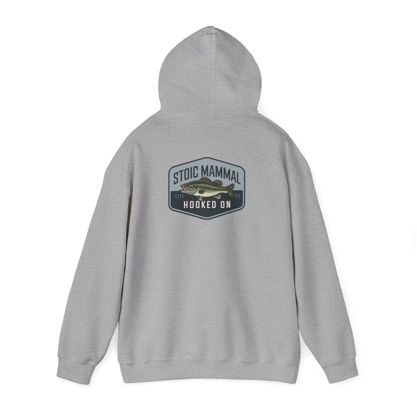 Stoic Mammal "Hooked On" Bass Fishing Hoodie - Classic Angler Pullover