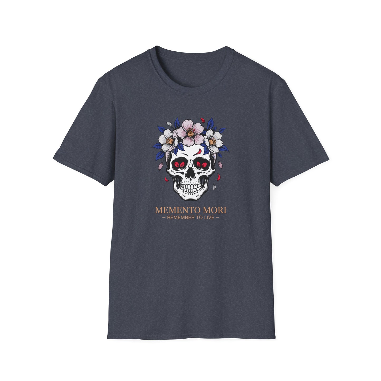 Memento Mori Floral Skull Tattoo Art T-Shirt