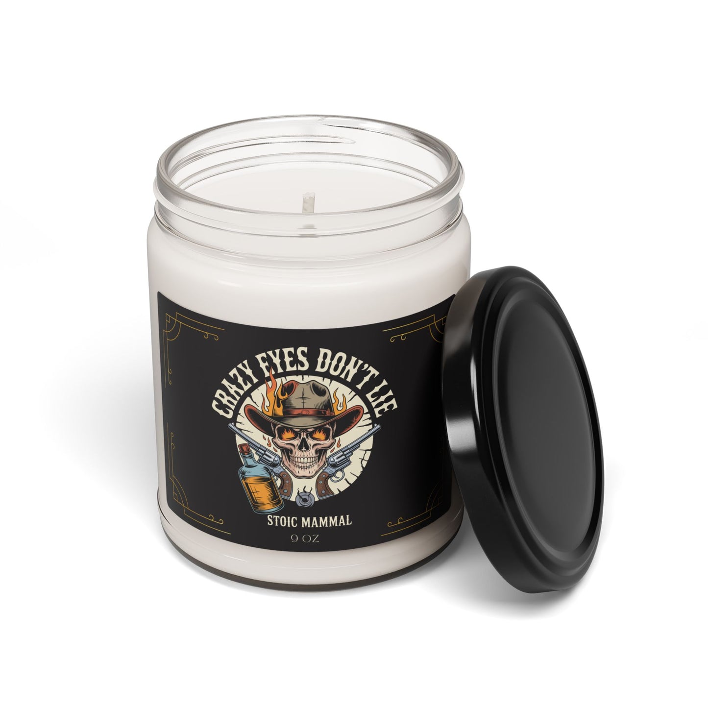 Crazy Eyes Don't Lie 9oz Scented Jar Stoic Mammal Album Drop