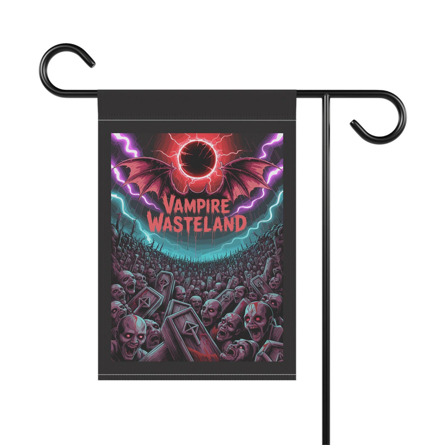 Vampire Wasteland Halloween Garden Banner, Spooky Outdoor Decor, Fall Flag, Fear the Flame Yard Art, Pumpkin Decorations
