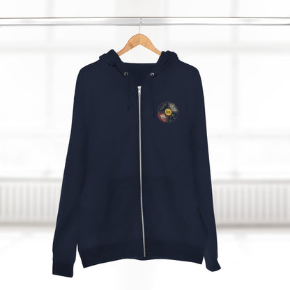 Warrior Spirit Samurai Bear Kanji Japanese Rising Sun Zip Hoodie