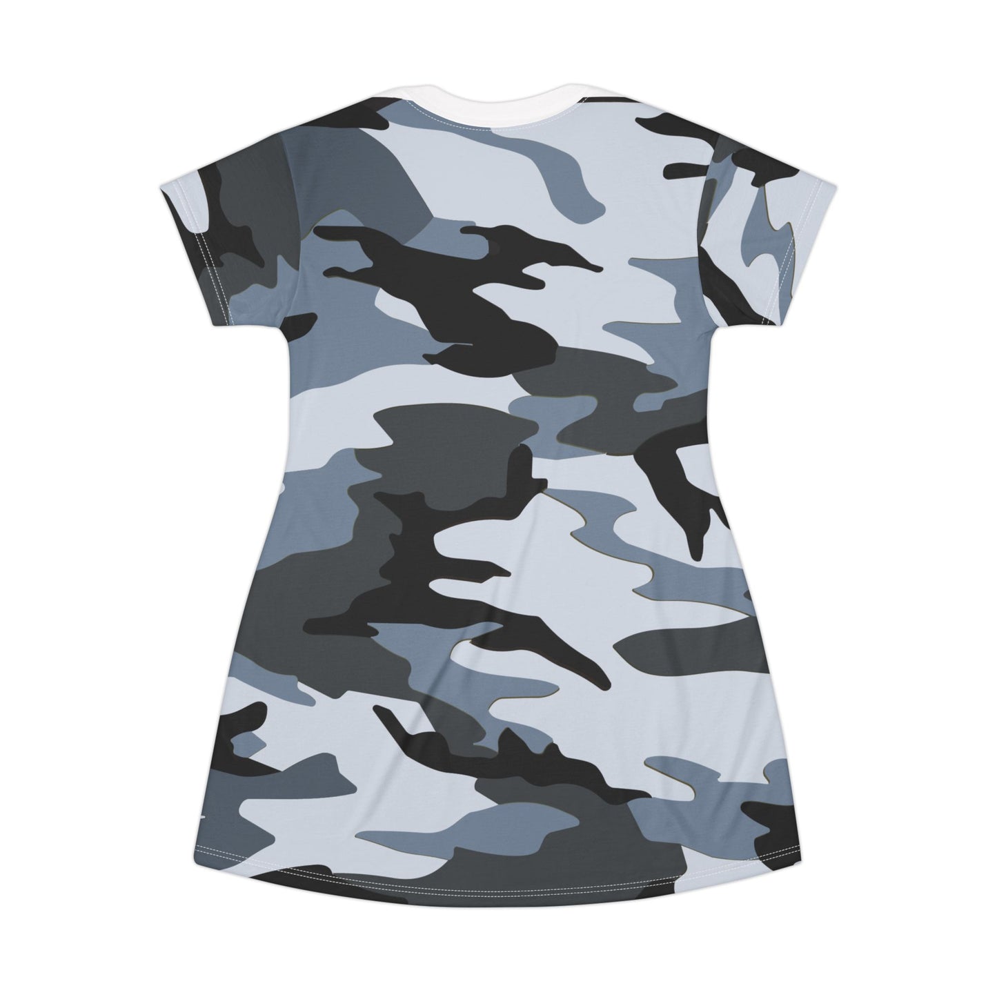 Coastal Shadow Camo T-Shirt Dress – Stoic Mammal Summer Camo for Beach Days & Lake Life