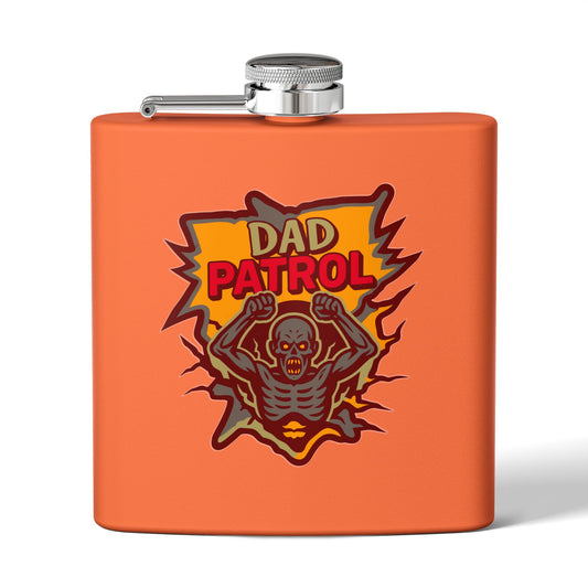 Dad Patrol Stylish Stainless Steel Flask for Halloween, Perfect Gift Mens Gift, Outdoor Adventure, Unique Party Favor