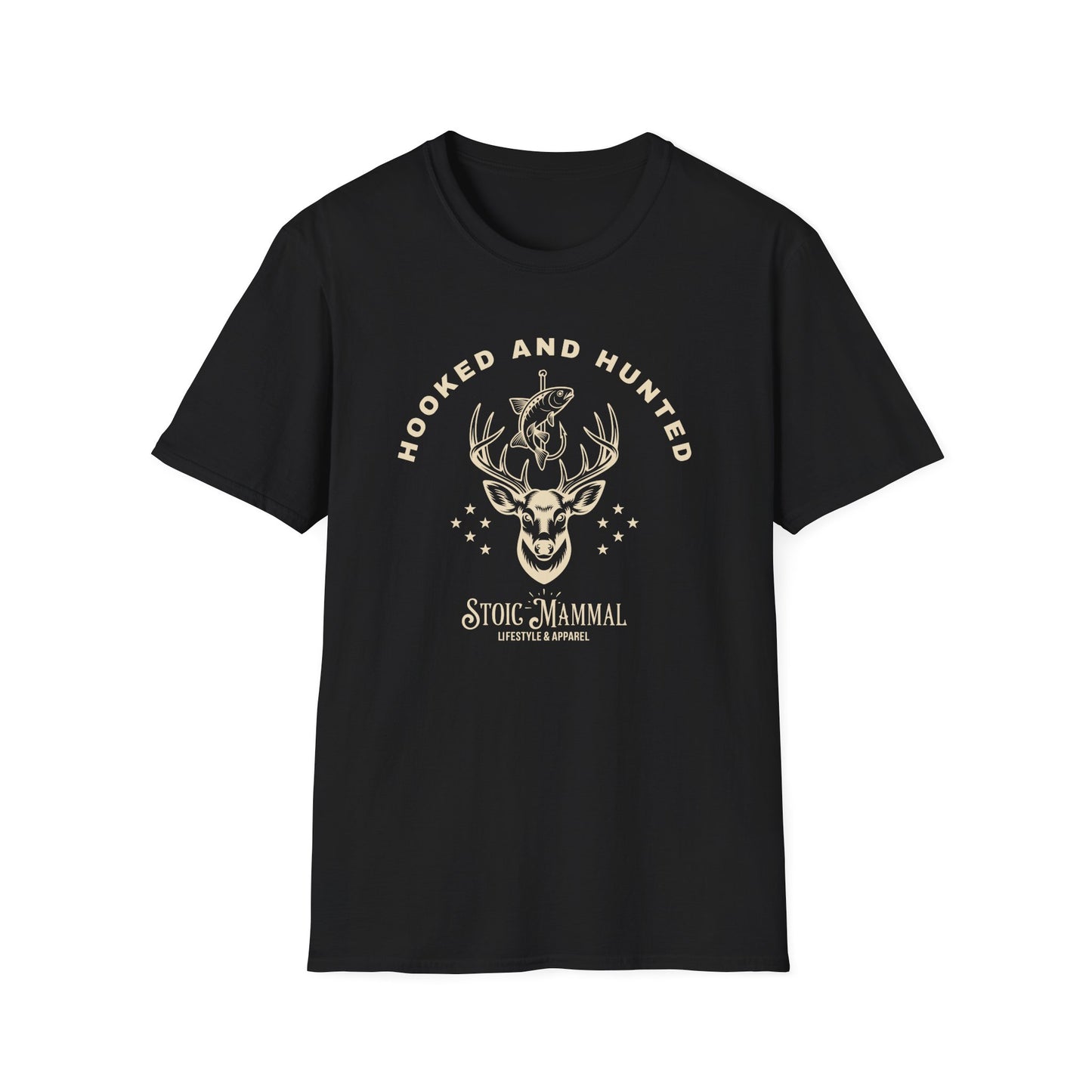 Hooked and Hunted Stoic Branded T Shirt