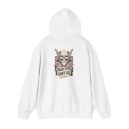 Crazy Eyes Can't Lie Hoodie Front and Back Stoic Mammal