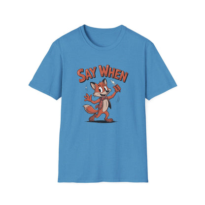 Flicker the Fox Say When T-Shirt  Vintage Dancing Dagger Fox Tee