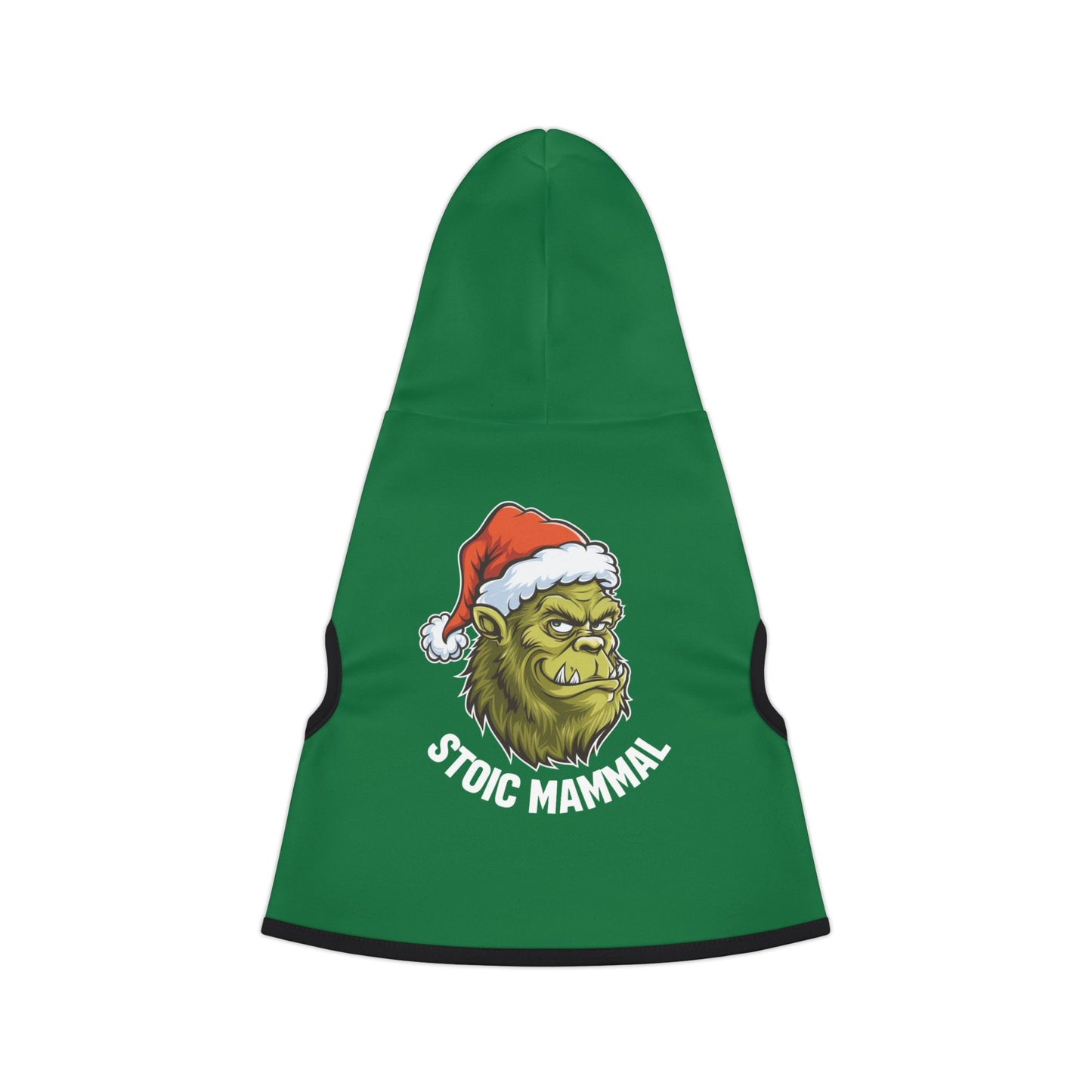 Grinch Style Stoic Mammal Christmas Pet Hoodie