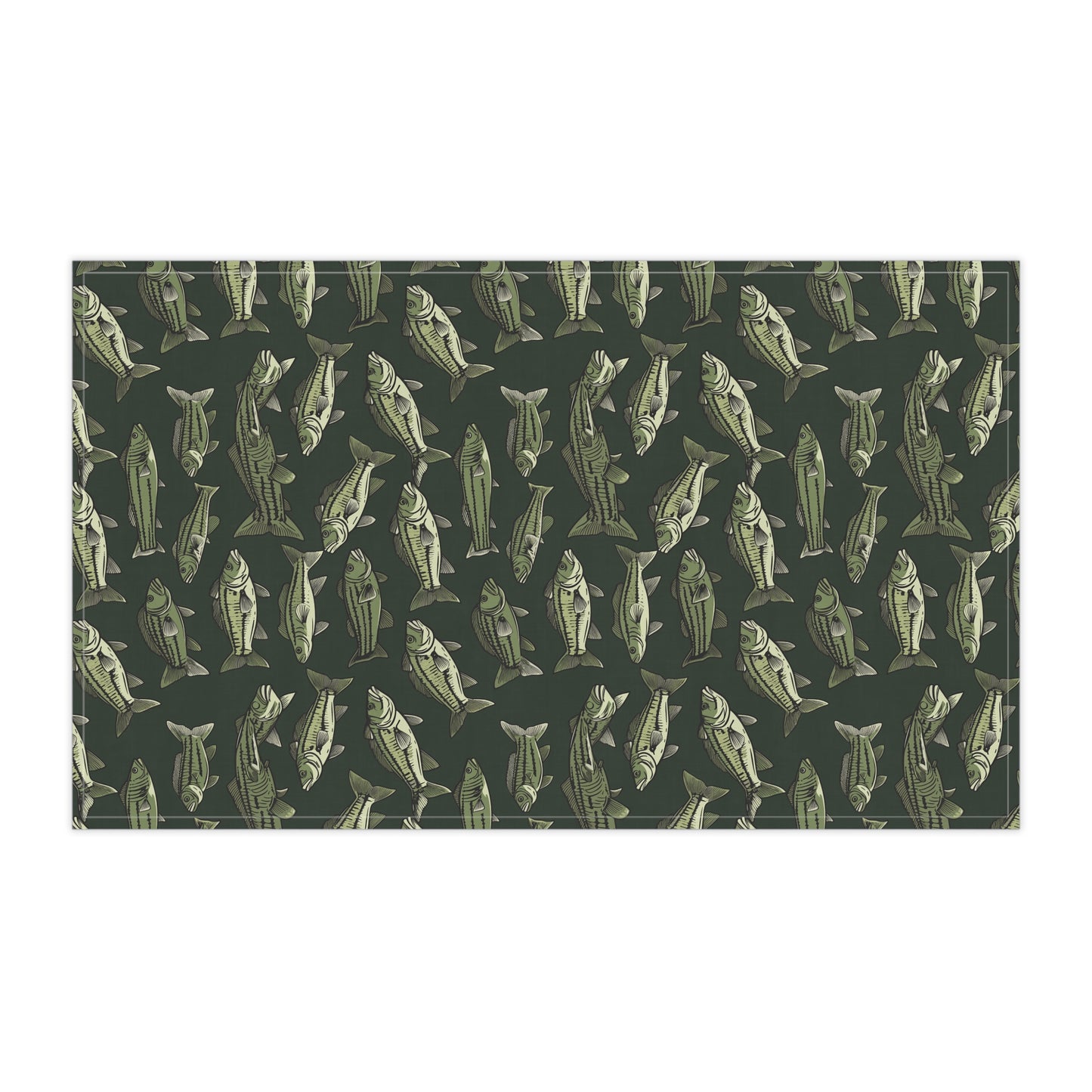 School Of Striped Bass Fish Kitchen Towel