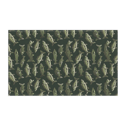 School Of Striped Bass Fish Kitchen Towel