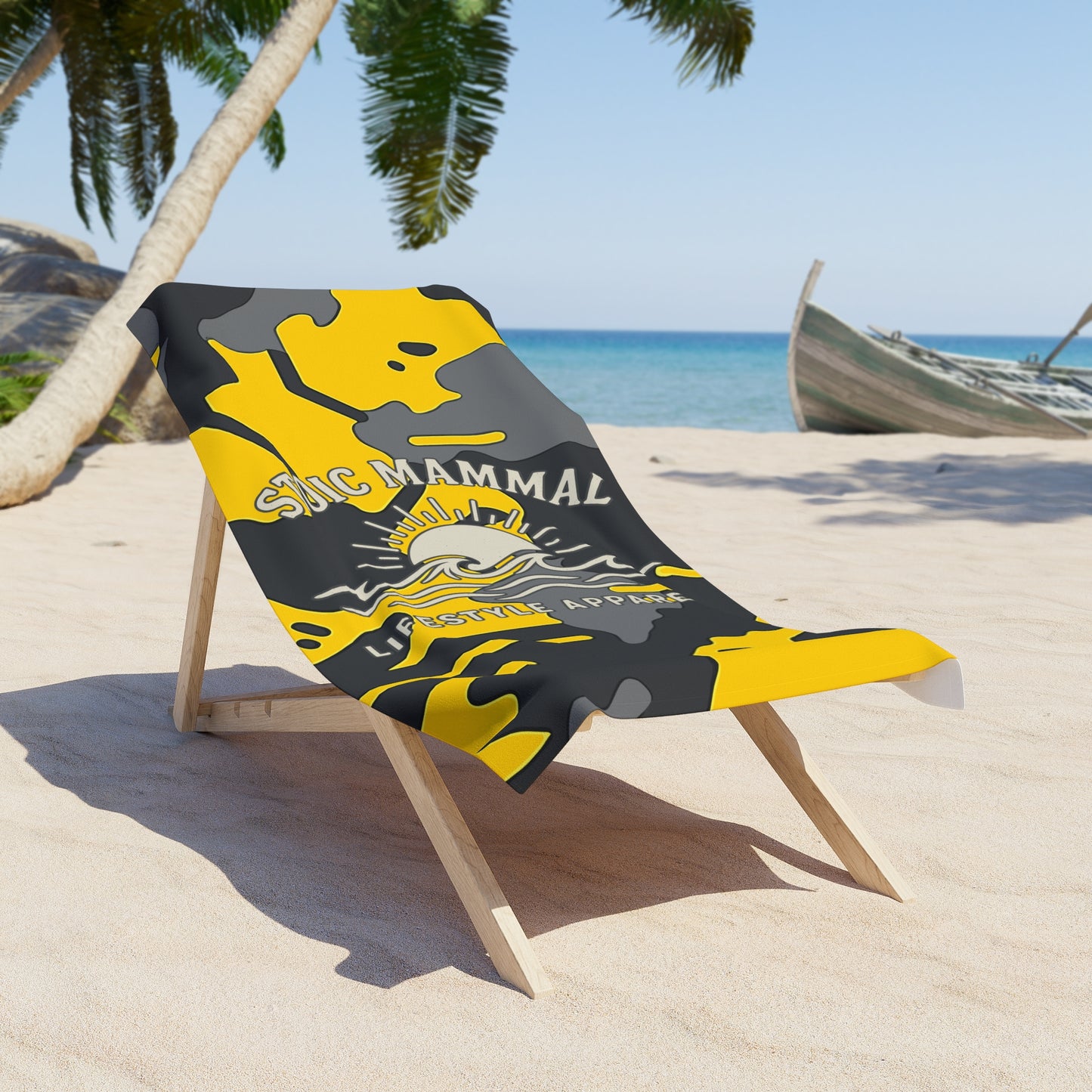 Hazard Shoreline Beach Towel – Stoic Mammal Survival Style for the Sand & Sun