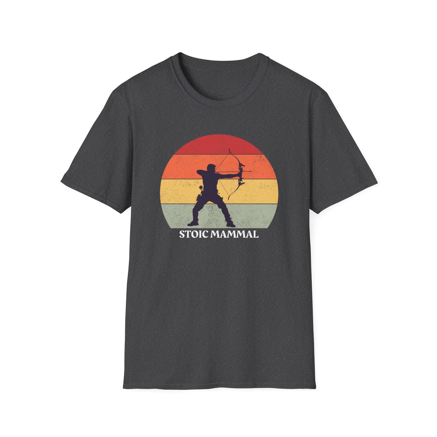 Bow Hunter Stance Retro Sun T-Shirt