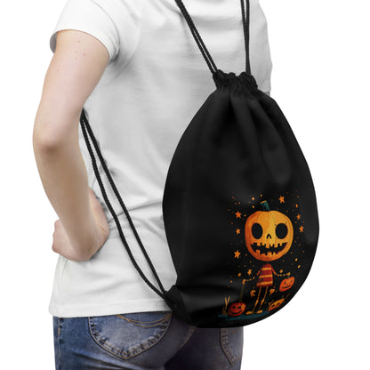 Halloween Pumpkin Trick Or Treat Drawstring Bag