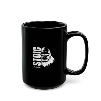 Stoic Mammal Vintage Gorilla Black Mug (15oz)