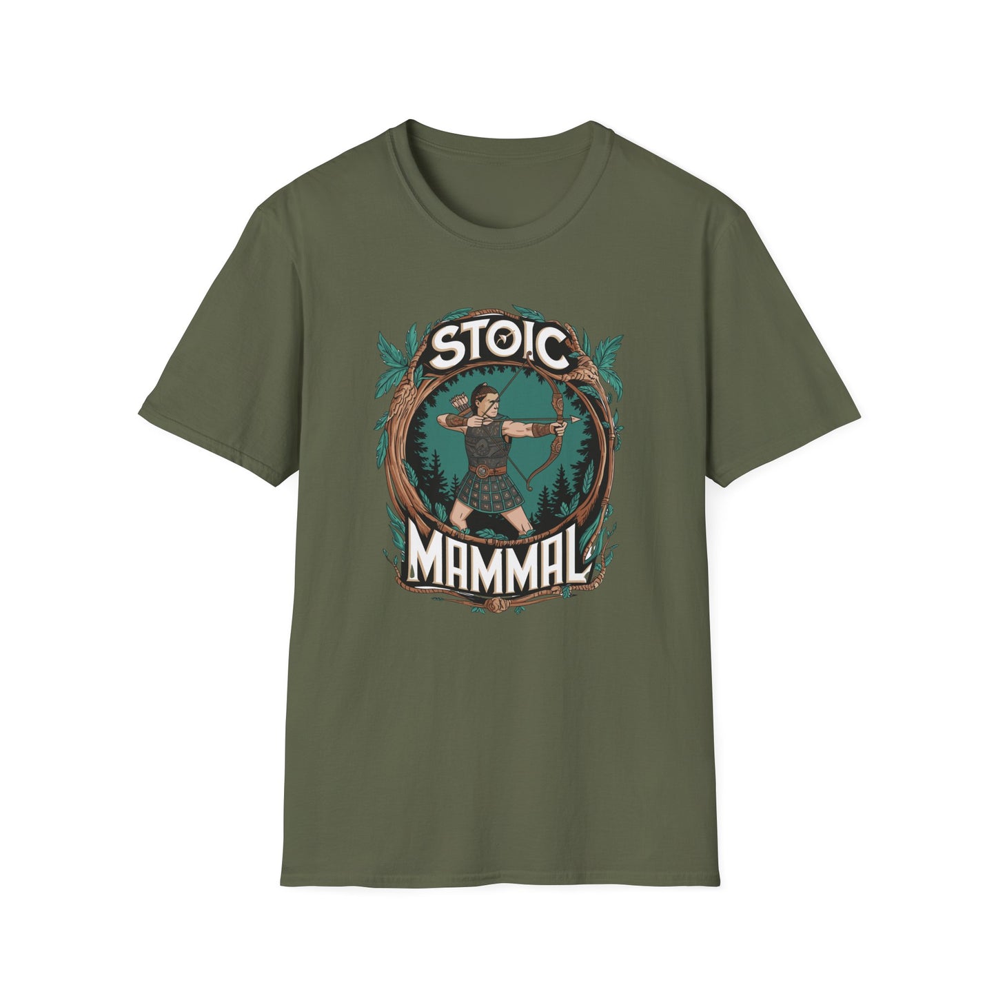 Celtic Warrior Retro Stoic Mammal Unisex Softstyle T-Shirt