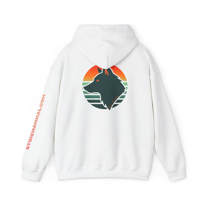 Gradient Sun Wolf Stoic Mammal Hoodie