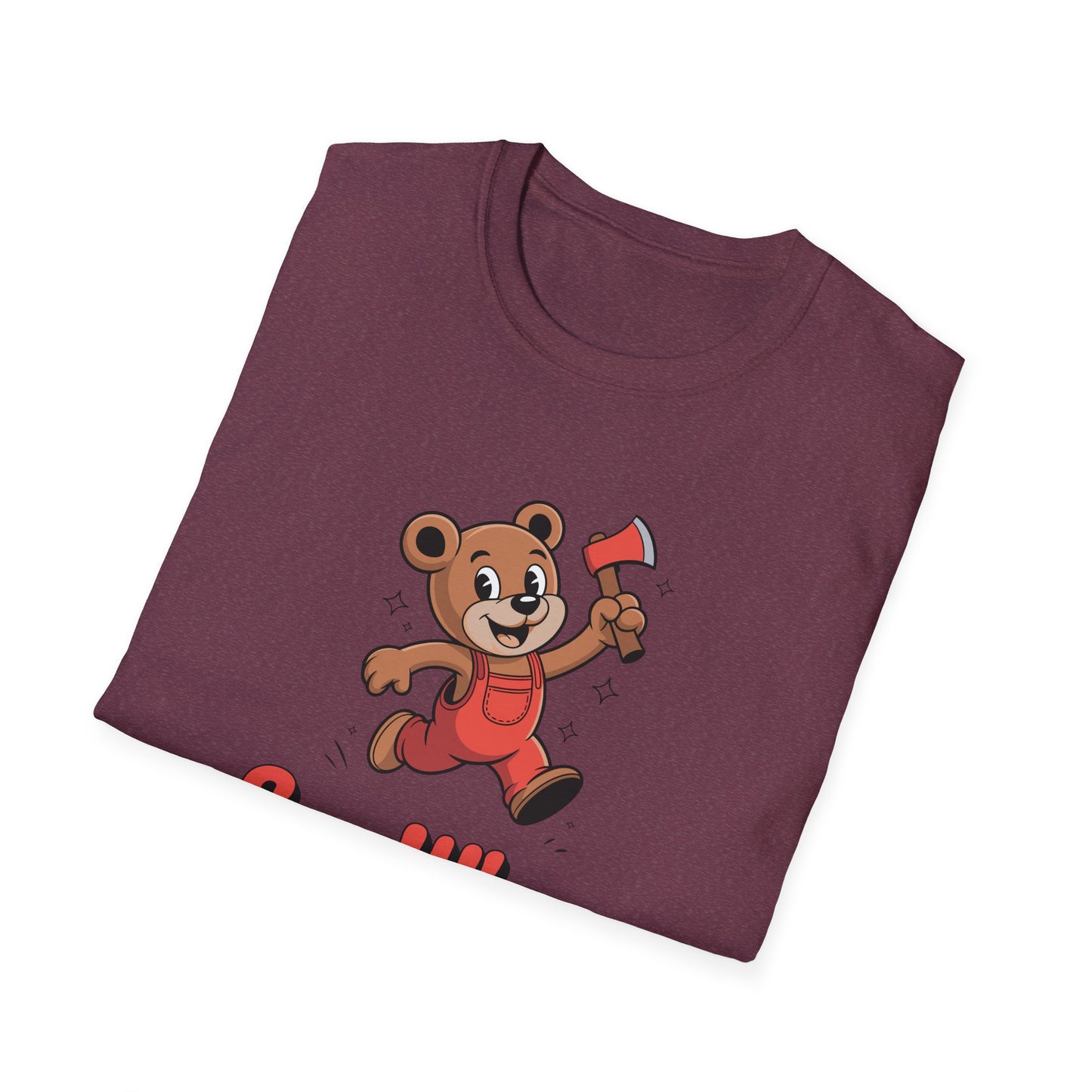 Chopper Cub Say When T-Shirt  Cute Chaos Cartoon Axe Bear Tee