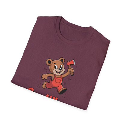 Chopper Cub Say When T-Shirt  Cute Chaos Cartoon Axe Bear Tee