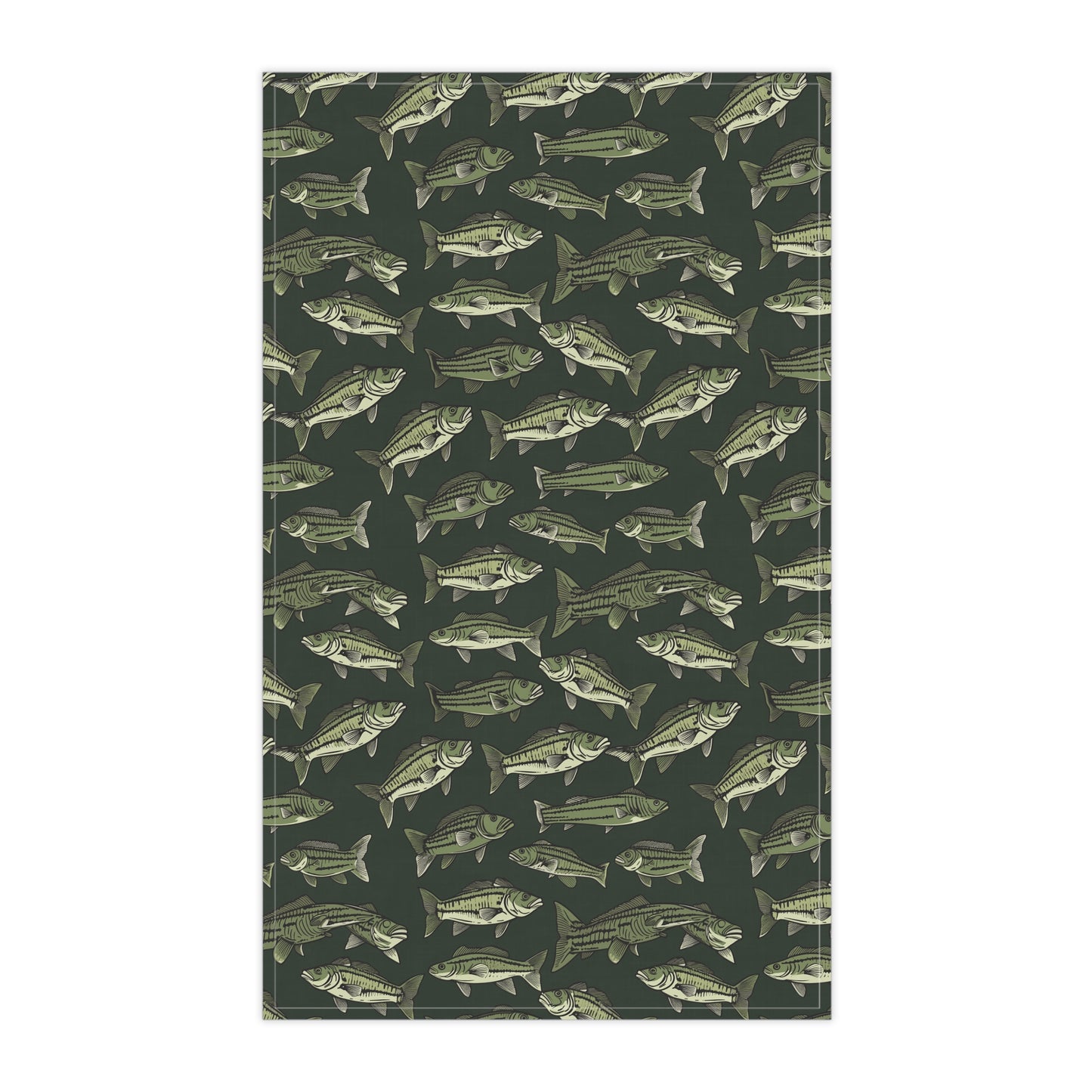 School Of Striped Bass Fish Kitchen Towel