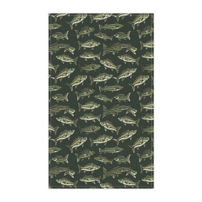 School Of Striped Bass Fish Kitchen Towel