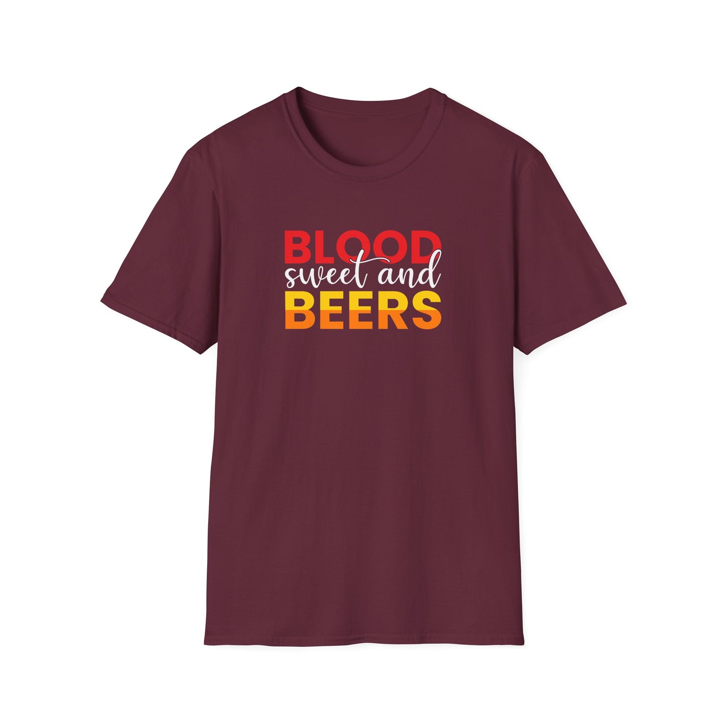 Blood Sweat and Beers Funny Unisex T-Shirt