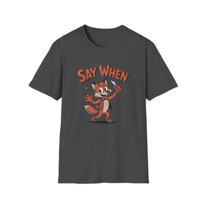 Flicker the Fox Say When T-Shirt  Vintage Dancing Dagger Fox Tee