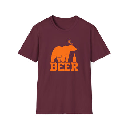 Beer Bear With Antlers Hunting T-Shirt