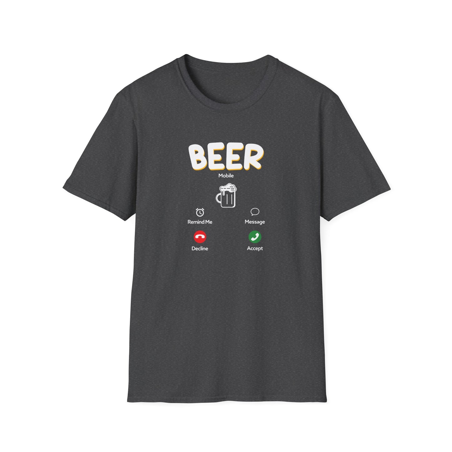 Beer Mobile Cell Phone Funny Unisex T-Shirt