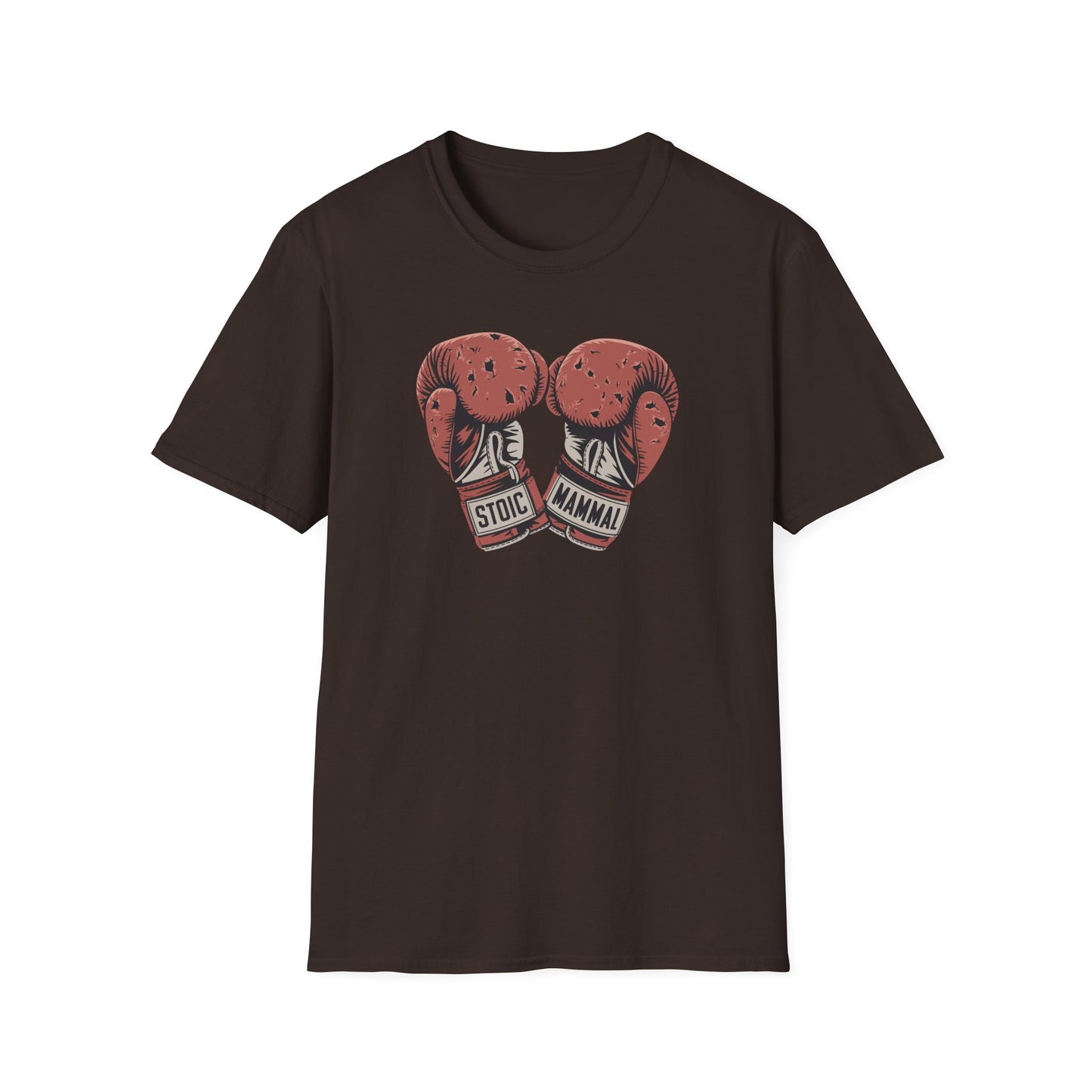 Weathered Boxing Gloves Stoic Mammal Unisex Softstyle T-Shirt