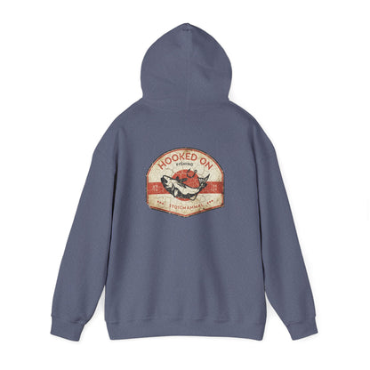 Hooked On Fishing Weathered AF  Hooded Sweatshirt