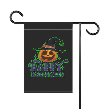 Happy Halloween Pumpkin Witch Garden & House Banner