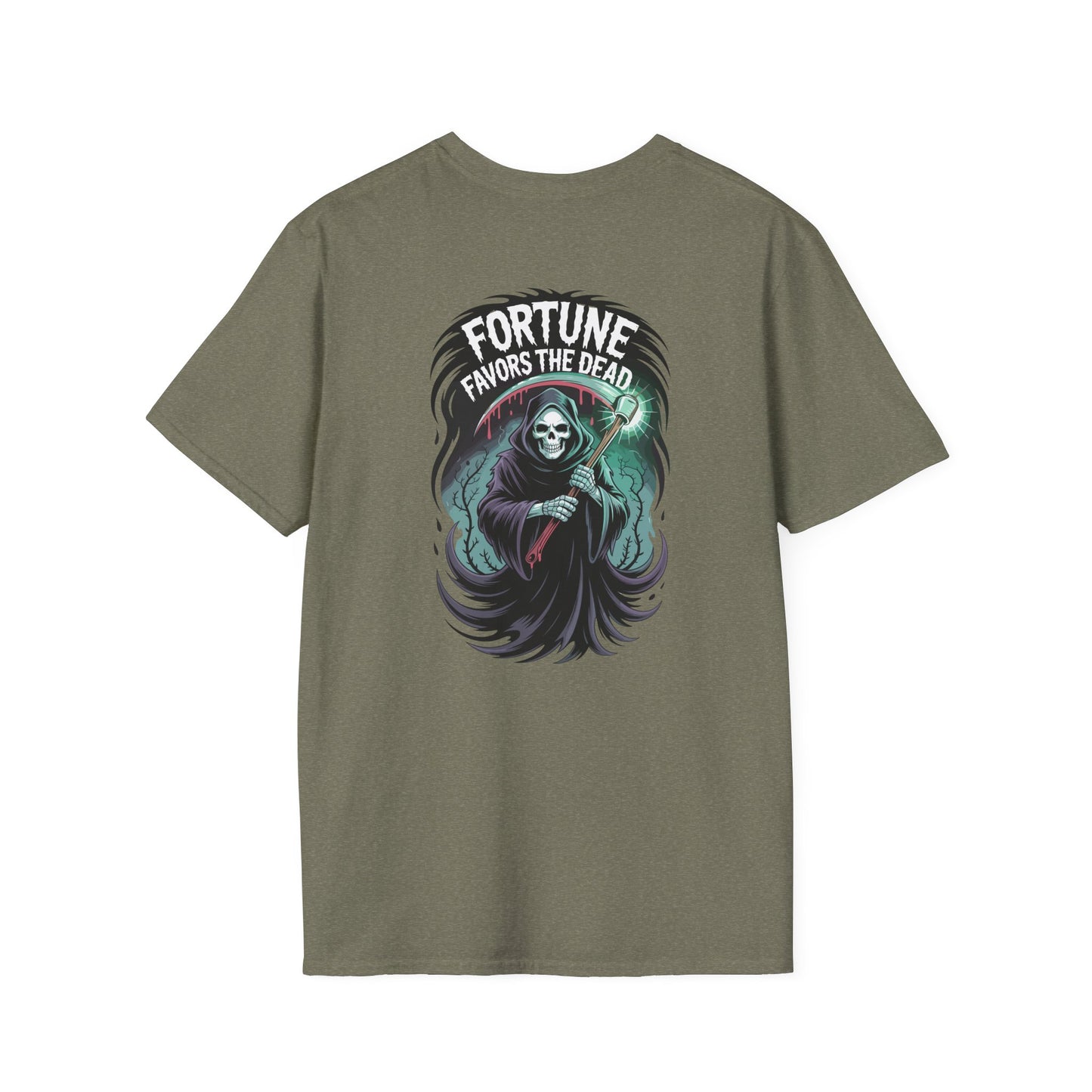 Fortune Favors The Dead Graphic Halloween T-Shirt
