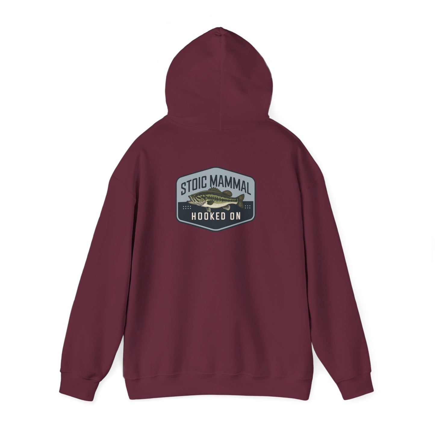 Stoic Mammal "Hooked On" Bass Fishing Hoodie - Classic Angler Pullover