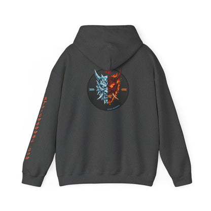 Fire and Ice Stoic Mammal Kanji Style Hoodie
