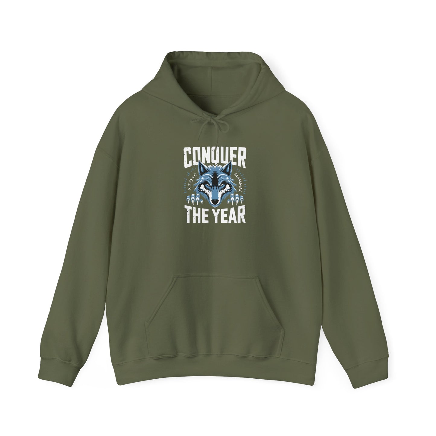 Stoic Wolf Conquer the Year Unisex Ultra Cotton Hoodie