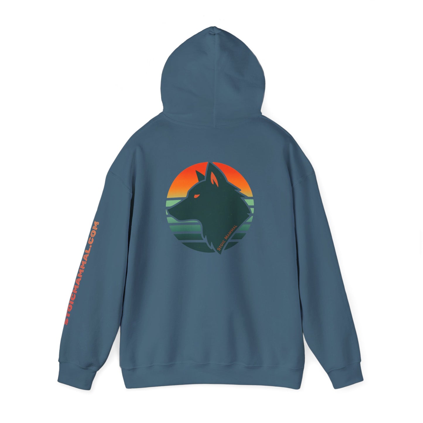 Gradient Sun Wolf Stoic Mammal Hoodie