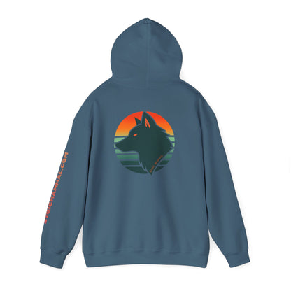 Gradient Sun Wolf Stoic Mammal Hoodie