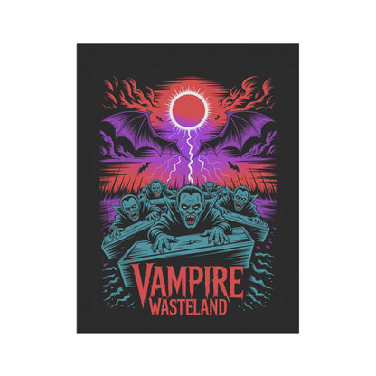 Vampire Wasteland Halloween Garden Banner, Spooky Outdoor Decor, Fall Flag, Yard Art, Pumpkin Decorations