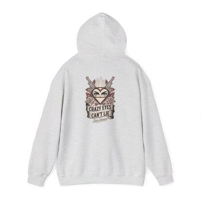 Crazy Eyes Can't Lie Hoodie Front and Back Stoic Mammal