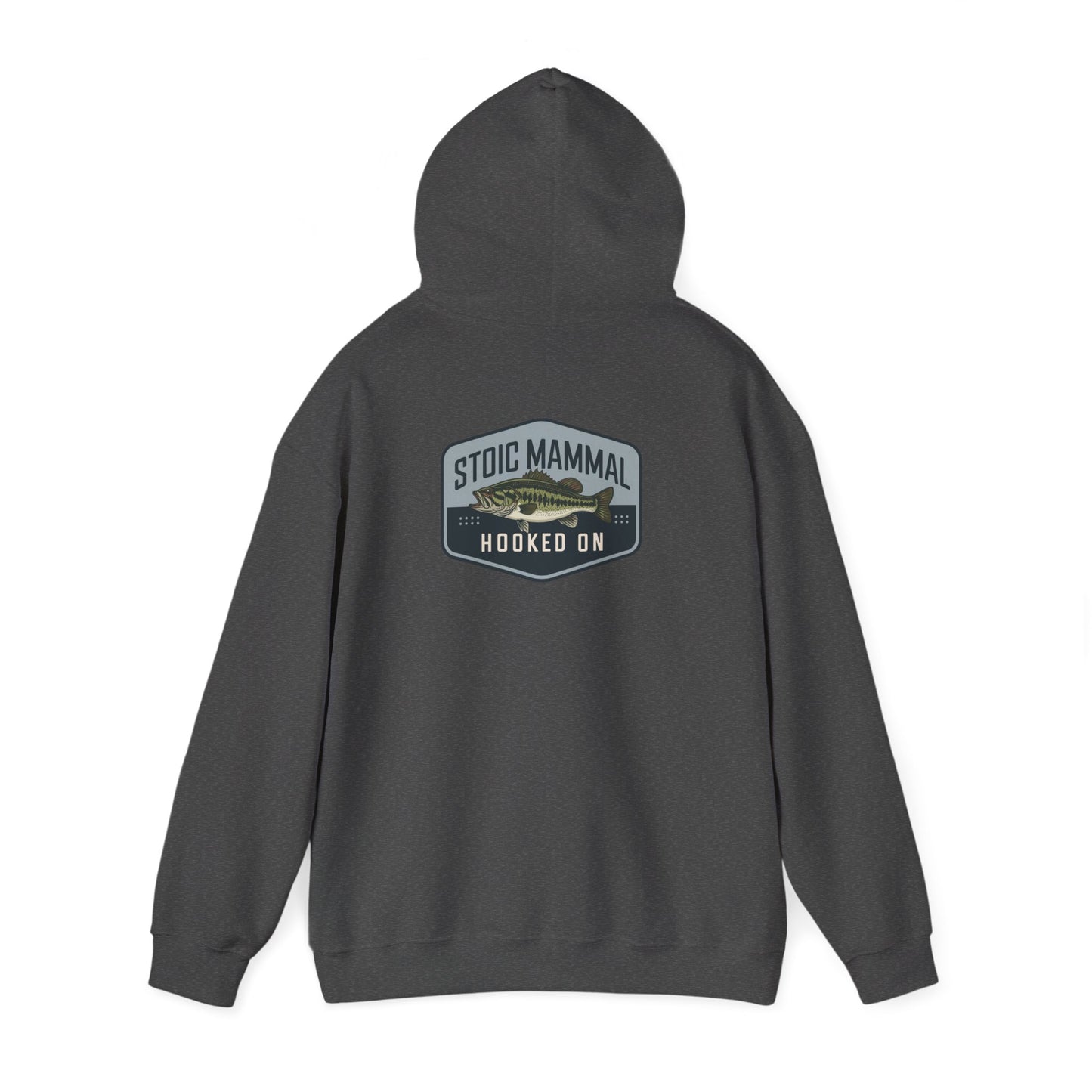 Stoic Mammal "Hooked On" Bass Fishing Hoodie - Classic Angler Pullover