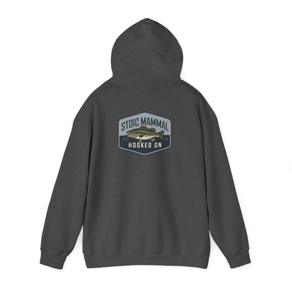 Stoic Mammal "Hooked On" Bass Fishing Hoodie - Classic Angler Pullover