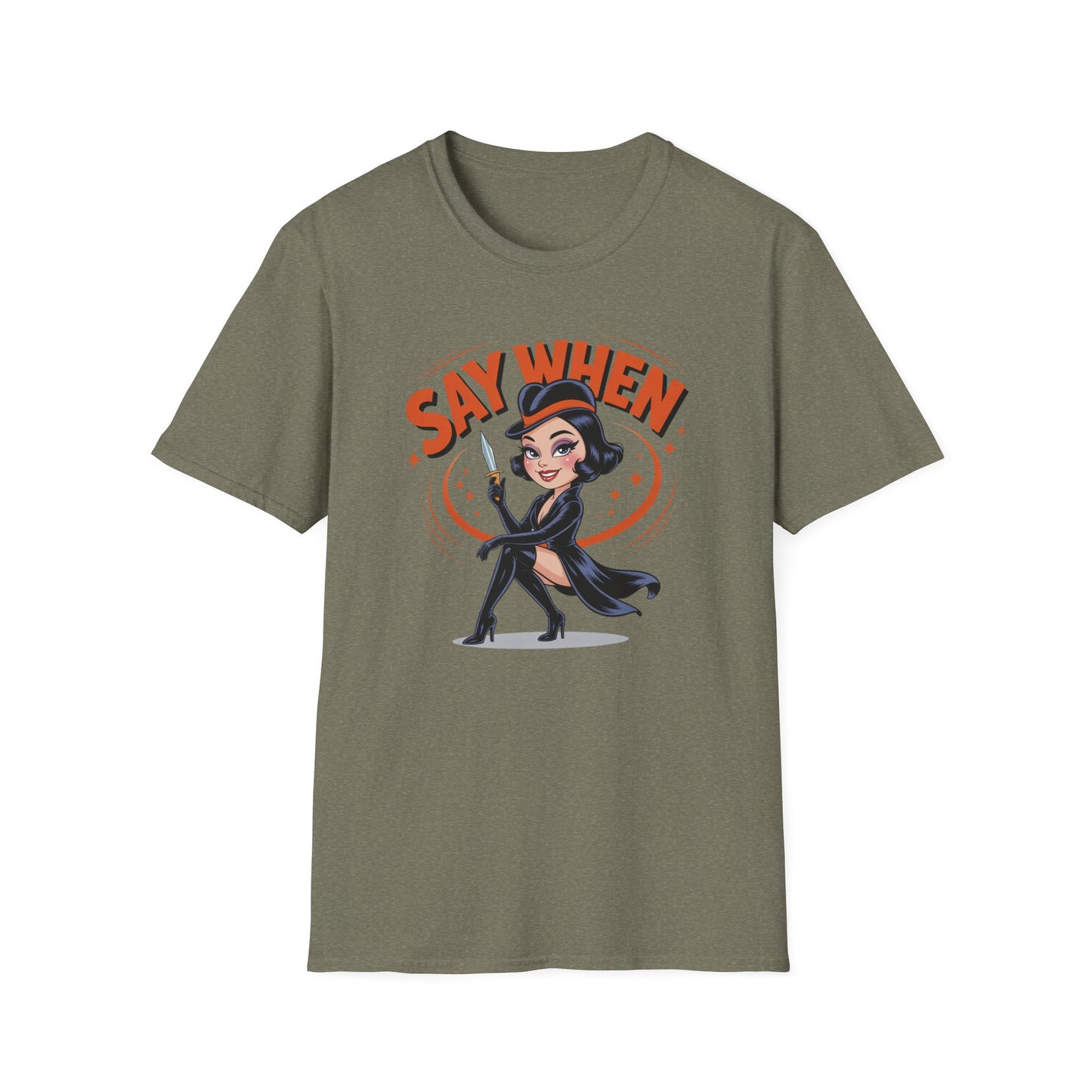 Dot Dagger Say When T Shirt