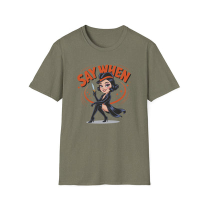 Dot Dagger Say When T Shirt