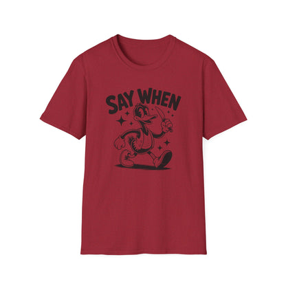 Beaky Slice Say When T-Shirt Retro Duck Cartoon Tee