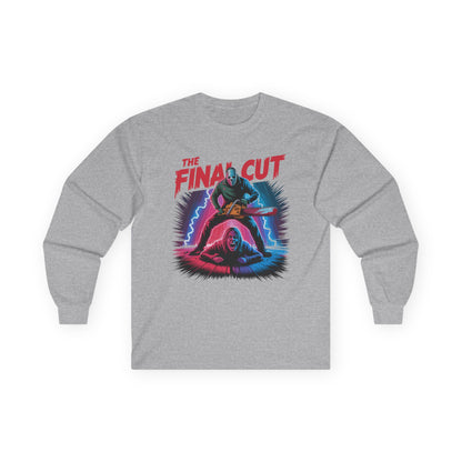 Final Cut Slasher LongSleeve Halloween T Shirt Retro 80s Horror Chainsaw Graphic Tee