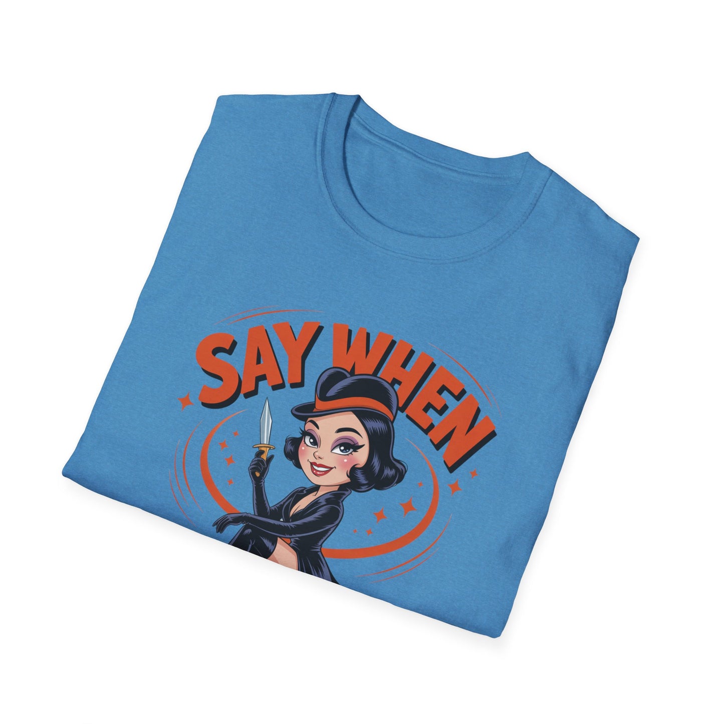 Dot Dagger Say When T Shirt