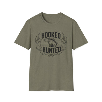 Hooked and Hunted Shield T Shirt