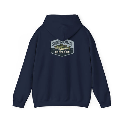 Stoic Mammal "Hooked On" Bass Fishing Hoodie - Classic Angler Pullover